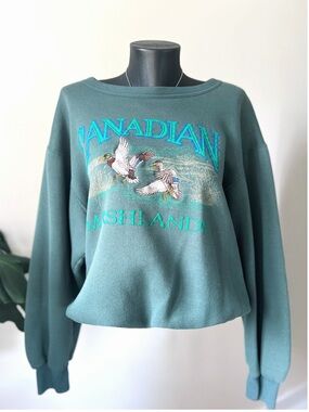 RARE 1995 Vintage Canadian Marshlands | Embroidered Duck Nature Wildlife Sweater